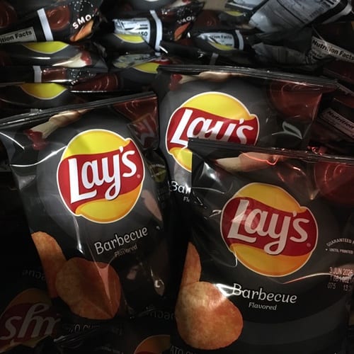 12 - 1 oz BBQ lays chips.