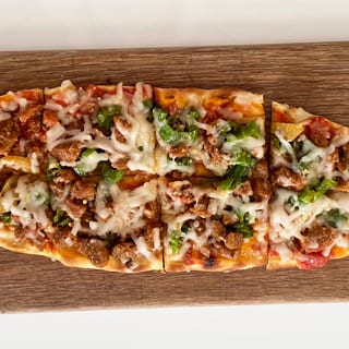 Sausage Flatbread Pizza