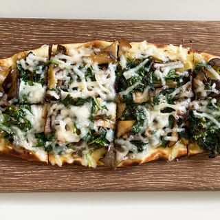 Charred Greens Flatbread Pizza